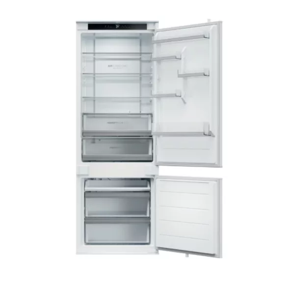 Kluge beépíthető kombi hűtőszekrény alul fagyasztóval, NoFrost, 281L/101L