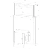 Kluge pultból kiemelkedő fekete páraelszívó, 60cm