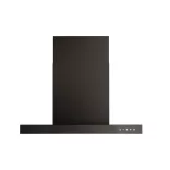 Kluge fali T-alakú fekete páraelszívó, 60cm, üvegfront