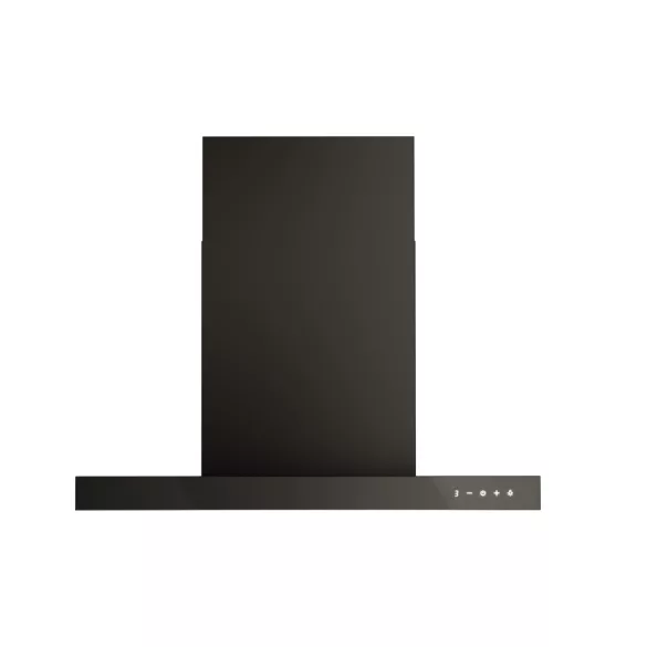 Kluge fali T-alakú fekete páraelszívó, 60cm, üvegfront