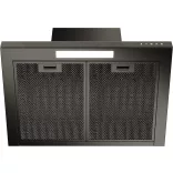 Kluge fali T-alakú fekete páraelszívó, 60cm, üvegfront