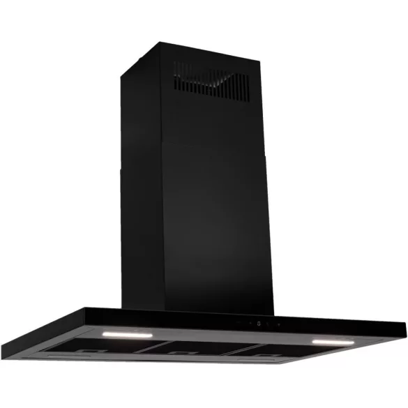 Kluge sziget matt fekete páraelszívó, 90cm, HTH