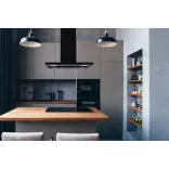 Kluge sziget matt fekete páraelszívó, 90cm, HTH