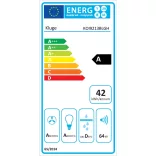 Kluge sziget matt fekete páraelszívó, 90cm, HTH