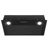 Kluge beépíthető fekete páraelszívó, 60cm, 17cm magas