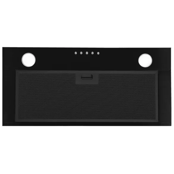 Kluge beépíthető fekete páraelszívó, 60cm, 17cm magas