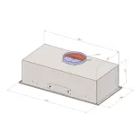 Kluge beépíthető fekete páraelszívó, 60cm, 17cm magas