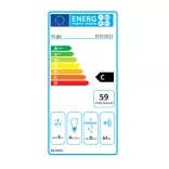 Kluge beépíthető fekete páraelszívó, 60cm, 17cm magas
