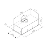 Kluge beépíthető inox páraelszívó, 60cm, 17cm magas
