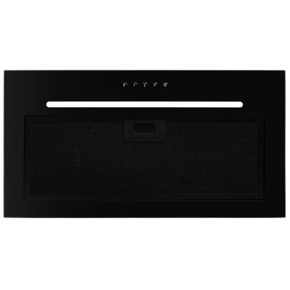 Kluge beépíthető fekete páraelszívó, 60cm, fekete üvegpanel