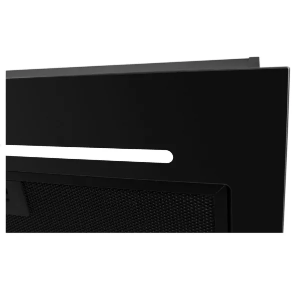 Kluge beépíthető fekete páraelszívó, 60cm, fekete üvegpanel