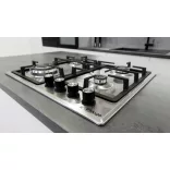 Kluge beépíthető gáz főzőlap, 60 cm, inox, WOK égő