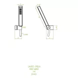 LAVEO POLA fali zuhanyszett egyfunkciós kézi zuhannyal, rose gold