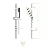 LAVEO POLA fali egyfunkciós zuhanyszett, rose gold