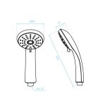 LAVEO CENTO 3 funkciós kézi zuhanyfej, fehér