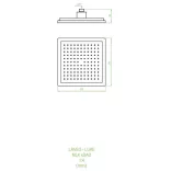 LAVEO LUKE zuhany (220x220 mm), ABS, fekete