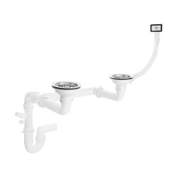 LAVEO Szifon, kétmedencés mosogatóhoz, 3,5"