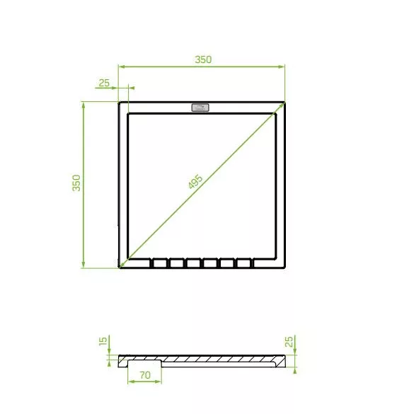Laveo HALVO univerzális csepptálca fehér