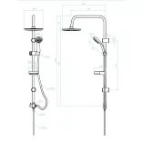 LAVEO CENTO zuhanyszett csappal, króm