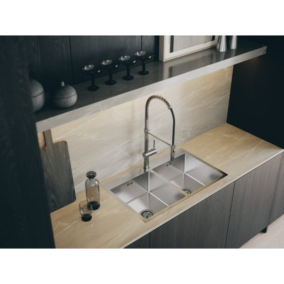 LAVEO MARMARA kétmedencés inox mosogató