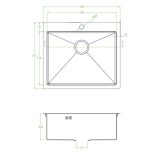 Laveo MARMARA inox réz színű mosogató