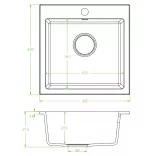 LAVEO ALENA jázmin egymedencés mosogató helytakarékos szifonnal