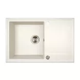 Laveo MEGALO csepptálcás jázmin mosogató dugókiemelős helytakarékos szifonnal