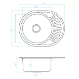 LAVEO NORMAL MINI inox csepptálcás mosogató szifonnal