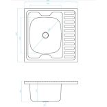 LAVEO LON 60 egymedencés teletetős inox mosogató szifonnal K.