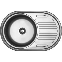 LAVEO FARO egykör csepptálcás mosogató, inox K.