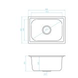 LAVEO MINI 1M inox mosogató szifonnal