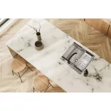 LAVEO MALAWI inox beépíthető mosogató szifonnal, rollmat csepegtetővel, gyümölcsmosóval, mos.szer adagolóval, 50x58x20 cm