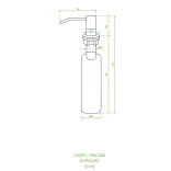 LAVEO MALAWI inox beépíthető mosogató szifonnal, rollmat csepegtetővel, gyümölcsmosóval, mos.szer adagolóval, 50x58x20 cm