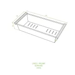 LAVEO MALAWI inox beépíthető mosogató szifonnal, rollmat csepegtetővel, gyümölcsmosóval, mos.szer adagolóval, 50x58x20 cm