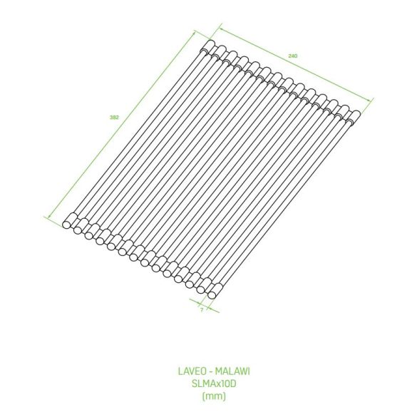 LAVEO MALAWI inox beépíthető mosogató szifonnal, rollmat csepegtetővel, gyümölcsmosóval, mos.szer adagolóval, 50x58x20 cm