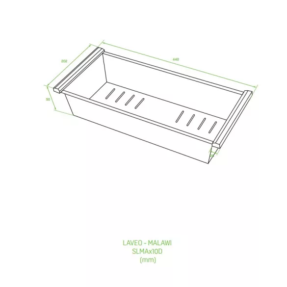 LAVEO MALAWI arany színű beépíthető inox mosogató szifonnal, rollmat csepegtetővel, gyümölcsmosóval, mos.szer adagolóval, 50x58x20 cm