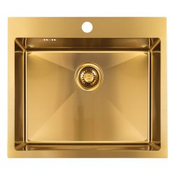   LAVEO MALAWI arany színű beépíthető inox mosogató szifonnal, 50x58x20 cm