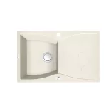 LAVEO MOLOKIN jázmin gránit mosogató dugókiemelős szifonnal, 80x50 cm