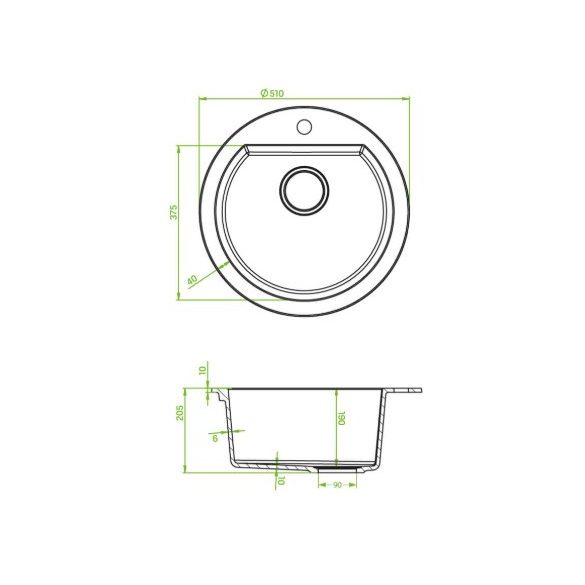 Laveo Dafne bézs szett álló csappal, helytakarékos szifonnal