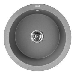   Laveo DAFNE egykör szürke mosogató helytakarékos szifonnal