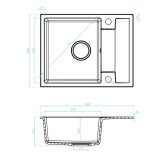 Laveo RAB MINI bézs szett álló csappal, helytakarékos szifonnal és csaplyuktakaró dugóval