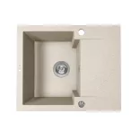 Laveo PICO 45S mini csepptálcás bézs gránit mosogató helytakarékos szifonnal