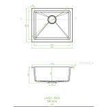 Laveo IBIZA szürke egymedencés mosogató helytakarékos szifonnal