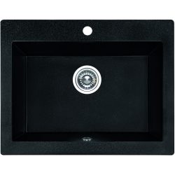 Laveo KOMODO fekete mosogató helytakarékos szifonnal