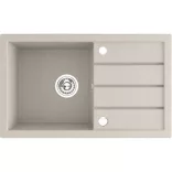 Laveo RINA csepptálcás bézs mosogató automata dugókiemelős, helytakarékos szifonnal