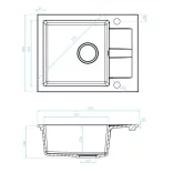 Laveo SHIRE MINI csepptálcás bézs mosogató