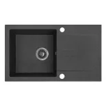 Laveo SHIRE csepptálcás szemcsés fekete mosogató