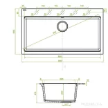 LAVEO TAU 9 nagymedencés mosogató, fehér