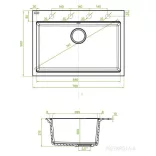 LAVEO TAU 7 nagymedencés mosogató, matt fekete