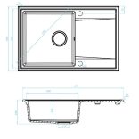 LAVEO HUNTER bézs egymedence csepptálcás szett